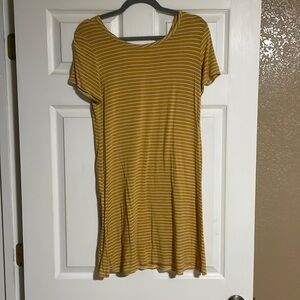 Olivia Rae yellow striped dress large